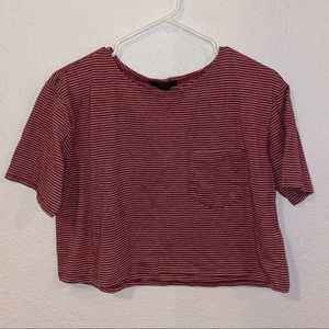 red striped boxy tee